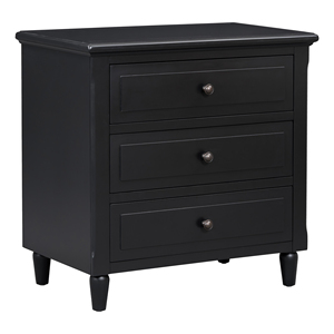 U_STYLE 28'' Painted Nightstand 3 Drawers Smooth Gliding Rails Minimalist <b>Bedside</b> <b>Cabinet</b> Metal Handle - Product Image 4