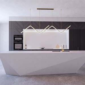 Mueble de Cocina Geométrico SANTOPOVA con Almacenamiento Integrado en la Pared y Paneles de Grano Vertical - Product Image 2