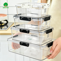 Conteneur de stockage hermétique en PET de haute qualité pour réfrigérateur, boîte alimentaire en plastique pour la conservation des légumes et des fruits frais