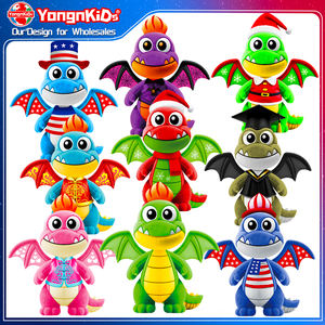 En gros, Jouet en peluche multifonctionnel et souple, dinosaure de <span class=keywords><strong>dessin</strong></span> <span class=keywords><strong>animé</strong></span>, poupée à expressions variables - Product Image 1