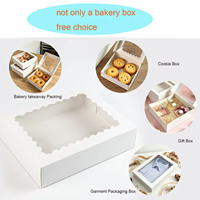 Boîtes d'expédition en carton blanc pré-pliées réutilisables multi-usages 20*15*6 cm pour l'emballage de pâtisseries et de biscuits à emporter