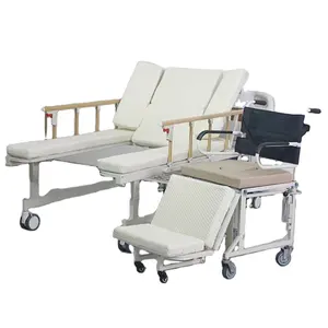 HOCHEY MEDICALSCHIPFUSTVERSETZUNG multifunktionaler manueller Rollstuhl Heimpflege Nursing-Bett mit Toilette für Ältere Pflege