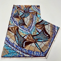 Tissu africain en coton 100% biologique avec motif batik et paillettes pour vêtements, chemises et sacs pour femmes