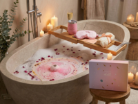 Coffret Cadeau Bien-être 8 Pièces pour Femme 2026 avec Gobelet Isotherme, Masque de Sommeil, Bombe de Bain et Accessoires de Spa