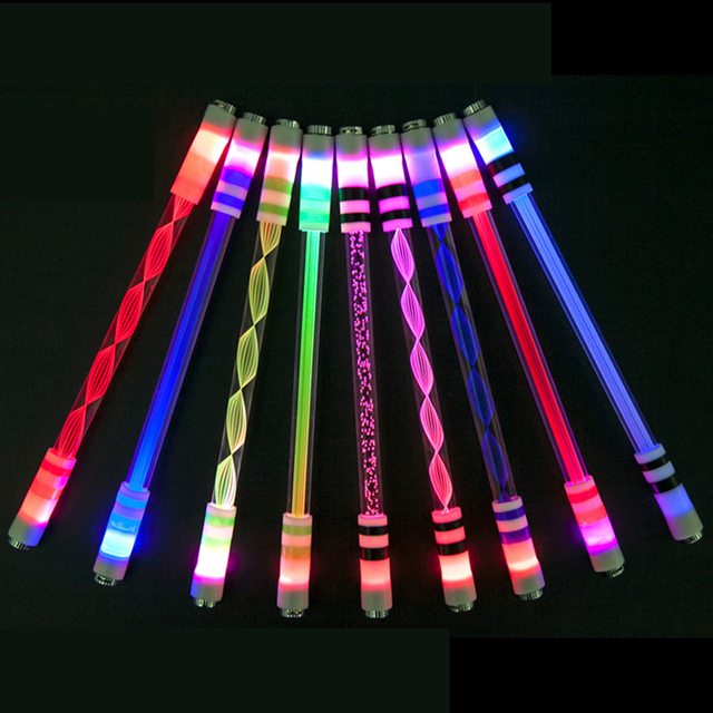 2024 Factory Direct Creative New Spinner Toy Non Slip Fidget Spinning Ballpoint Ball Pen With Led Light