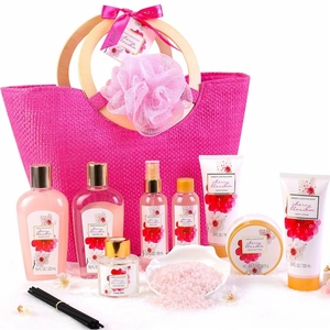 Panier-cadeau spa 11 pièces pour femmes, coffret bain et corps parfumé à la fleur de cerisier de <span class=keywords><strong>Green</strong></span> <span class=keywords><strong>Canyon</strong></span> Spa pour elle - Product Image 1