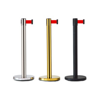 Barrière de contrôle de foule rétractable en acier inoxydable, hauteur 90 cm, couleur argent, pour aéroport, banque, hôtel, musée