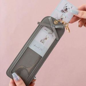Korean PU Leather Photo Card Holder Pet Creative Photo <b>Frame</b> Keychain Bag Charm Portable Memorial Photo Case Souvenir Gift - Product Image 3