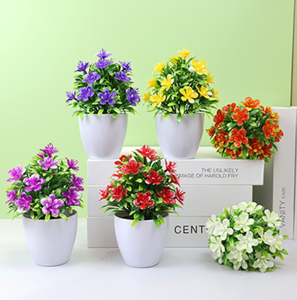 Arbustes artificiels <span class=keywords><strong>en</strong></span> plastique <span class=keywords><strong>en</strong></span> <span class=keywords><strong>pot</strong></span>, petits bonsaïs résistants aux UV, pour anniversaire, bureau, décoration intérieure, mariage, maison, bureau - Product Image 1