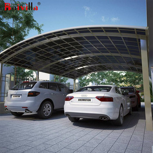 Cochera Independiente con Techo de Policarbonato, Protección Solar, Estilo Simple, <span class=keywords><strong>Garaje</strong></span> para Estacionamiento de Automóviles - Product Image 1