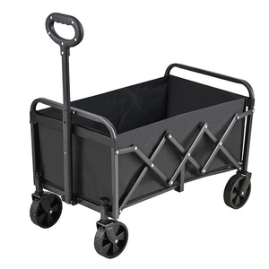 Chariot pliable robuste avec roues, capacité de 300 kg, chariot utilitaire pliable pour le camping, la plage, les sports, le jardin, les courses - Product Image 1