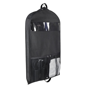 Tùy Chỉnh In Logo Gấp Mang Theo Trên Gusset Chống Bụi Ẩm Ướt Bằng Chứng May Mặc Không Thấm Nước Phù Hợp Với Lưu Trữ <span class=keywords><strong>Carrier</strong></span> Túi Với Dây Kéo Túi - Product Image 2