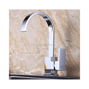 Modern High Quality Brass Color Kitchen Faucet Single Hole <strong>square</strong> Kitchen Mixer Hot Cold Ceramic Spool Water <strong>Tap</strong> - Product Image 1