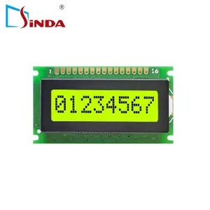 Haute qualité STN jaune rétroéclairage 5.0V puissance 0801 module d'affichage lcd module lcd ligne unique module d'affichage lcd 8x1 caractère module d'affichage lcd