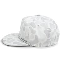 Gorra Snapback de camuflaje blanca personalizada, sombreros Vintage personalizados, sombreros de ajuste flexible, logotipo bordado personalizado, gorra informal, gorras de 5 paneles, cuerda