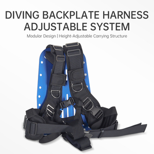 Arnés ajustable para equipo de buceo con deslizador metálico estriado y componentes de cincha de nailon para BCD de apnea OEM - Product Image 2