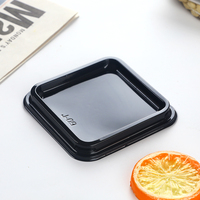 Prix usine Mini Conteneur Emballage Donut Pâtisserie Noir Dessert Boîte Transparente Unique Mochi Boîte pour Emballage Alimentaire