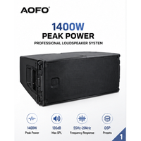 Système de sonorisation actif professionnel AOFO HDL20-A 8 Ohm, 700W, 55Hz-20kHz, pour mariage, église, DJ, scène