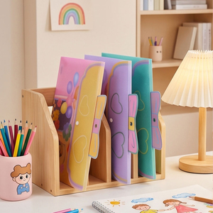 En gros, classeur A4 en plastique à paillettes, mignon, avec bouton-pression, pour l'école et les enfants - Product Image 4