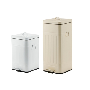 Tempat Sampah Berdiri SY untuk Kamar Mandi, Dapur, Restoran, Bar, Bahan Stainless Steel Putih, Pengoperasian dengan Kaki, Kapasitas 30L, untuk Penggunaan di Rumah - Product Image 1