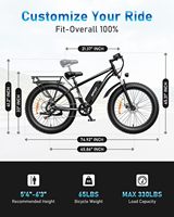 Aairsk US Stock Livraison Gratuite Vélo Urbain 26 Pouces 1000W 48V 15AH Moteur Arrière Brushless Capteur Électronique Freins à Disque Hydrauliques