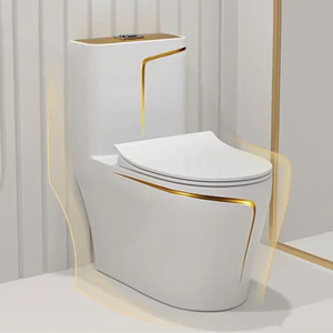 Bagno di lusso integrato water closuin ceramica one piece sciacquone <span class=keywords><strong>WC</strong></span> bianco con linee colorate <span class=keywords><strong>disegno</strong></span> <span class=keywords><strong>wc</strong></span> - Product Image 5