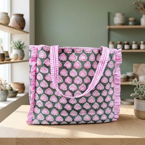 Nouveau sac fourre-tout élégant en coton matelassé uni pour femme, sac de plage et de shopping printemps-été avec fermeture éclair - Product Image 3