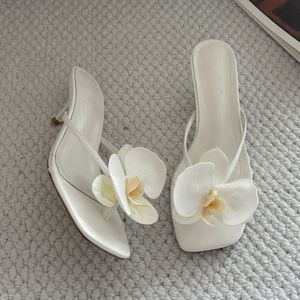 Sapato De Salto Slipper Summer Flower Sexy 2025 Women <b>Shoes</b> High Heel - Product Image 4