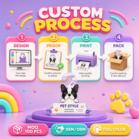 Étiquette suspendue en carton épais et résistant, personnalisée, pour accessoires pour animaux de compagnie, magasin de vêtements, fabricant