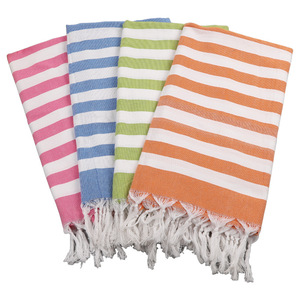Striped Cotton <b>Beach</b> <b>Towel</b> 100x180cm Quick Dry Tassel Edge For <b>Beach</b> Use - Product Image 5