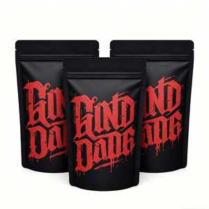 ถุงซิปล็อคแบบตั้งได้ สีดำด้าน ใช้ซ้ำได้ ปิดผนึกด้วยความร้อน พิมพ์กราเวียร์ กันความชื้น ผลิตจากอลูมิเนียมฟอยล์และพลาสติก PE สำหรับบรรจุอาหาร - Product Image 5