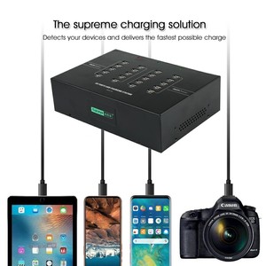 Sipolar Nhôm 20 cổng 2.1A <span class=keywords><strong>USB</strong></span> Trạm Sạc cho điện thoại di động máy tính bảng được xây dựng trong 5V 40A 110V/220V công nghiệp Power Adapter - Product Image 3