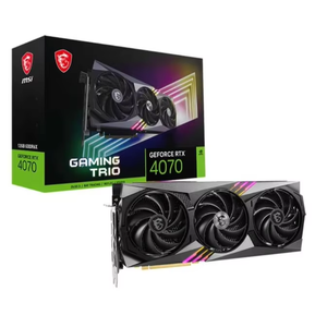 Tarjeta gráfica Msi CeFore RTX <span class=keywords><strong>4070</strong></span> GAMING <span class=keywords><strong>TRIO</strong></span> 12G Altamente rentable con rendimiento Disipación de calor y durabilidad - Product Image 1