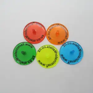 Customized logo printed 24mm plastic golf ball marker, great promotional golf gift