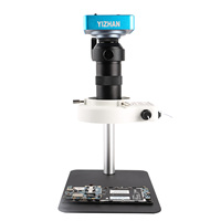 Microscope industriel avec caméra USB, 38mp, 1080P 60fps, 130x, lentille LED, pour la réparation de Microscope vidéo à puces à souder