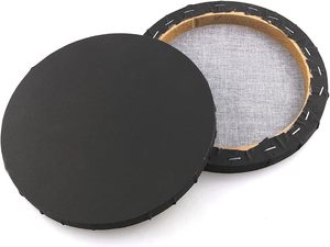 Planches de toile étirées noires rondes de taille personnalisée pour l'huile, l'acrylique, la <span class=keywords><strong>gouache</strong></span>, l'artisanat - Product Image 4