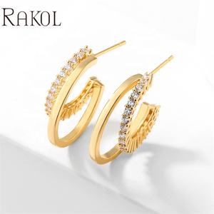 Lacole EP5606 joyería de moda pendientes de circonita cúbica para mujer - Product Image 1