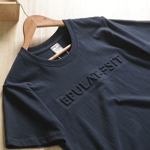 Bán Buôn 240 Gram <span class=keywords><strong>Polyester</strong></span> T-Shirts Của Trung Quốc Đồng Bằng Cổ Điển Cổ Trống Tùy Chỉnh 3D Logo Dập Nổi In Ấn Số Lượng Lớn - Product Image 3