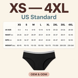 Culottes menstruelles anti-fuites pour femmes, flux abondant, absorbantes, respirantes, en nylon et élasthanne, taille mi-haute, protection intégrale - Product Image 5
