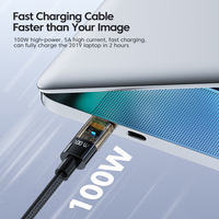 Toocki Hot 100W Cable de datos de carga rápida Tipo C Cable de carga de datos para teléfono móvil Sincronización de 480Mbps para carga de computadora portátil/teléfono
