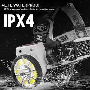 Xte + 8 COB cảm ứng chuyển đổi đèn pha có thể điều chỉnh đầu điện hiển thị có thể sạc lại đầu đèn - Product Image 3