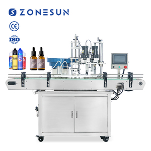 ZONESUN ZS-AFC1 automatique en plastique petit verre rond huile essentielle goutte pour les yeux bouteille liquide monobloc rotatif remplissage capsulage Machine - Product Image 1