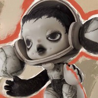 POPMART MEGA SKULLPANDA 1000% Egon Schiele Figurines d'action authentiques, poupées, objets de collection pour la maison, décoration, boîtes mystère à l'aveugle