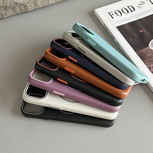 Nueva Funda de Teléfono Móvil de Lujo con Diseño de Bloques de Color, Textura de Litchi, Magnética, Antigolpes, Carga Inalámbrica, PC+Cuero - Product Image 4