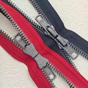 <span class=keywords><strong>YKK</strong></span> 3 #   5 #   <span class=keywords><strong>8</strong></span> #   10 #   <span class=keywords><strong>Fermeture</strong></span> <span class=keywords><strong>éclair</strong></span> double tête en résine imitation métal avec glissière à verrouillage automatique écologique pour sacs et vêtements - Product Image 5