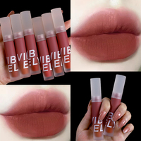 Rouge à lèvres liquide de marque privée, rouge à lèvres mat, sans cruauté, longue durée, soyeux, non collant, fini velours mat, brillant à lèvres crémeux