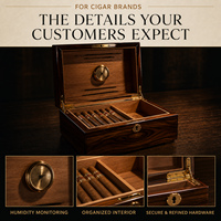 Boîte à cigares en cèdre espagnol personnalisée Hosenton, écologique, anti-humidité, portable, surface laquée, 15-20 cigares