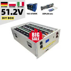 Stok EU suplemen DIY 16s 51.2v 280ah 230ah 302ah lifepo4 kotak kosong baterai/casing sistem penyimpanan energi panel surya dengan inverter