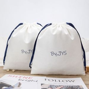 Custom Eco-friendly Cotton <b>Drawstring</b> Perfume Clothing Gift <b>Pouches</b> Promotional Cotton Bags - Product Image 1