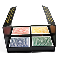 Cartes à jouer imperméables en PVC personnalisables Matériaux durables Poker en plastique brillant avec échantillon gratuit Finition de surface gratuite